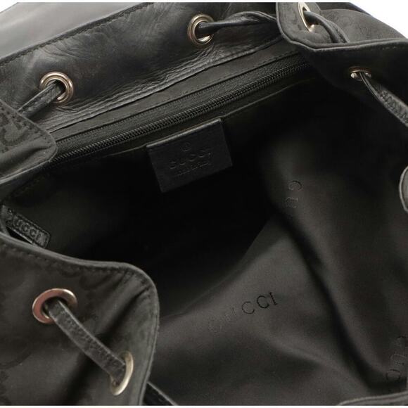 Gucci Piston Lock Backpack Purse in GG Nylon Canvas and Leather - Picture 5 of 9